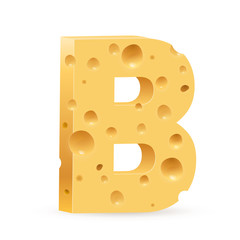 Letter made of Cheese
