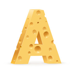 Letter made of Cheese