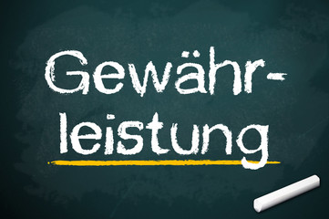Kreidetafel mit Gewährleistung