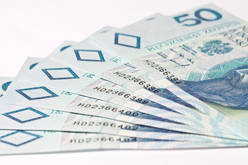 Polish money, coins, banknotes, close-up 