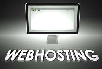 Computer and web browser with Webhosting, Network