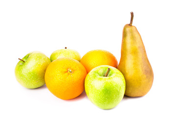 Set of fresh fruits. Healthy eating, diet concept