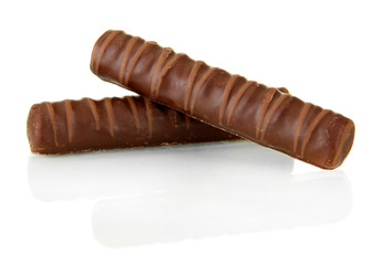 Chocolate sweets isolated on white