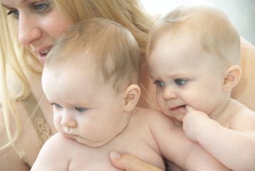 mother with twins