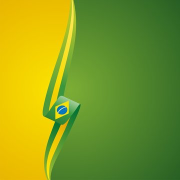 Brazilian left side yellow color brochure cover vector