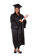 Graduate Woman Holding Certificate