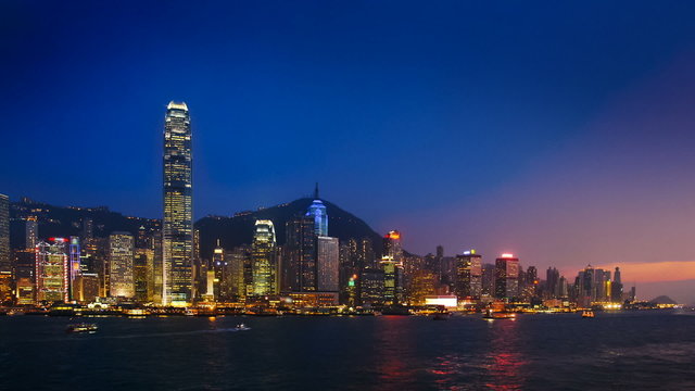 Hong Kong architecture. Timelapse