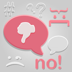 unLike group symbols over gray