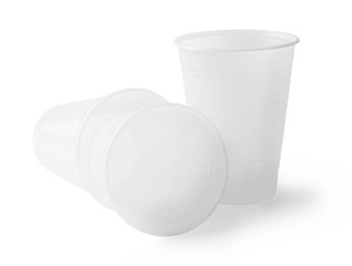 Plastic empty glasses