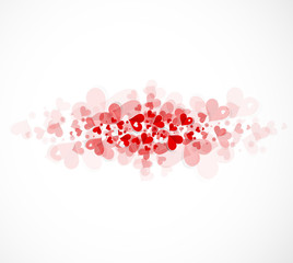 Happy valentine day fade background with love hearts card