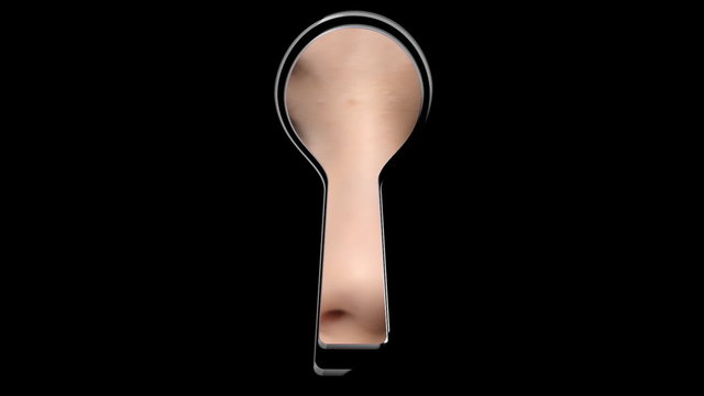 peep eye in keyhole
