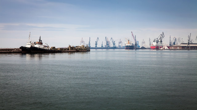 View of Thessaloniki's Port, Greece