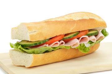 Baguette mit Schinken