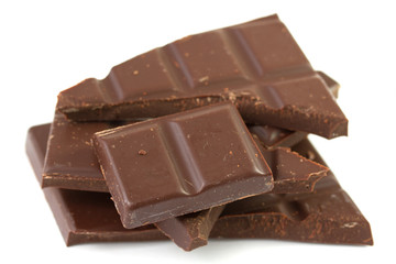 chocolated on white background