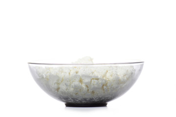 Cheese plate isolated on a white