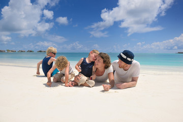 happy family on vacation