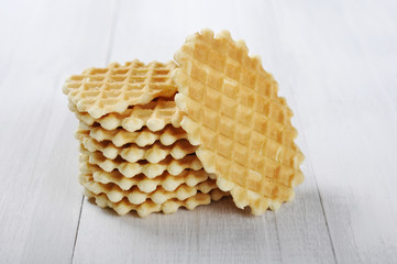 Stack of round waffles