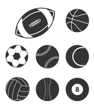 Sports balls icons icons