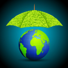 Earth with Grass Umbrella