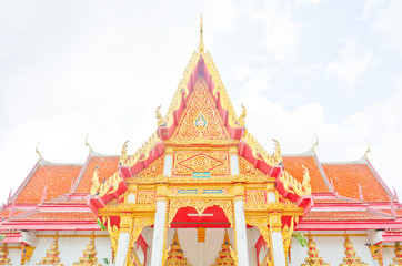 Fototapeta premium Buddha church at the Thai temple