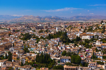 Fototapeta na wymiar Albaicin (Old Muslim kwartał) powiat Granada Hiszpania