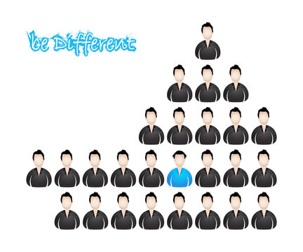 be different, vector illustration with special design