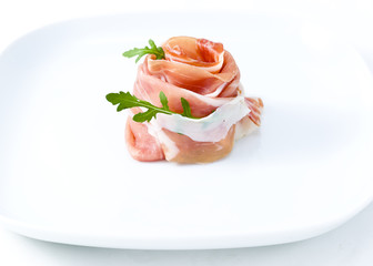 prosciutto crudo like a rose