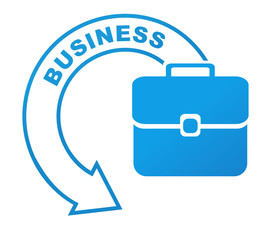 business sur symbole bleu