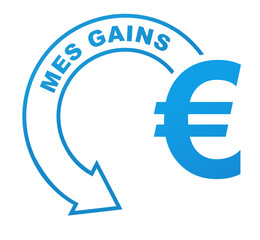 mes gains sur symbole bleu