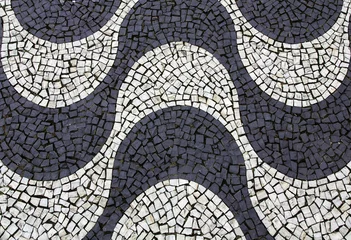 Crédence de cuisine en verre imprimé Lieux américains Contexte du trottoir de Copacabana
