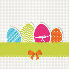 Ostereier und Rahmen zum Beschriften