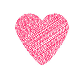 Scribbled heart shape.