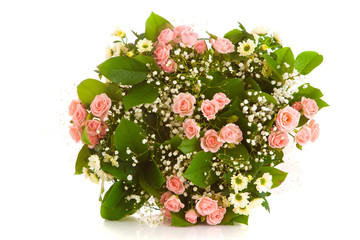 bouquet flowers , isolated
