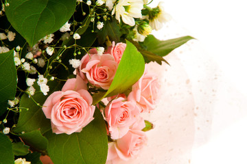 bouquet flowers , isolated