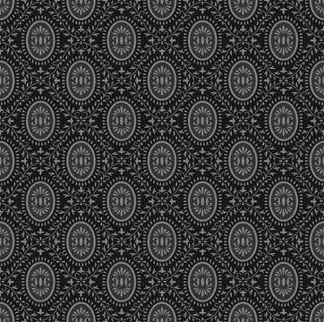 Traditional black seamless wallpaper