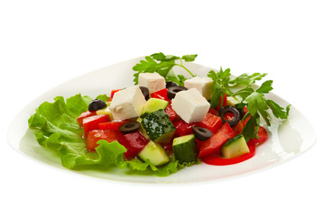 salad with vegetables and cheese
