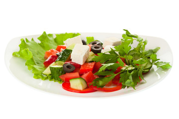 salad with vegetables and cheese
