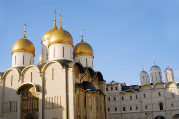Fototapeta na wymiar Kościół Wniebowzięcia NMP w zimie. Kreml.