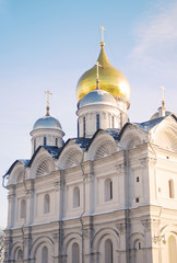 Arkhangel's church in winter. Moscow Kremlin.