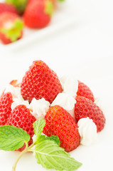 Strawberry on white