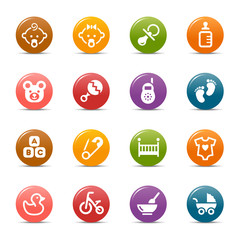 Colored Dots - Baby icons
