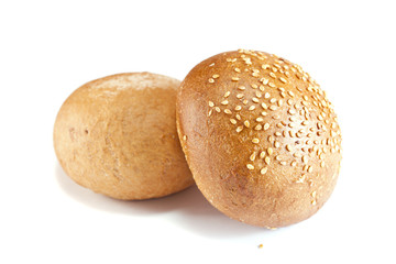 two rolls on a white background