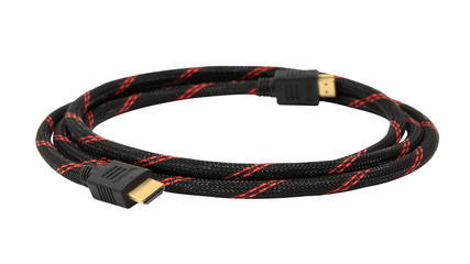 HDMI cable isolated on white background