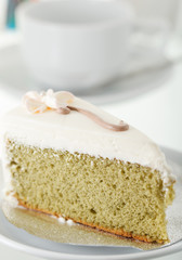 Piece of cake and coffee cup