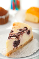 Piece of cake and coffee cup