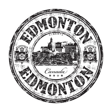 Edmonton grunge rubber stamp