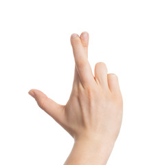 Überkreuzte Betrügerfingerchen