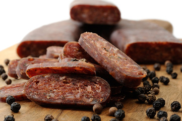 sausage on a white background