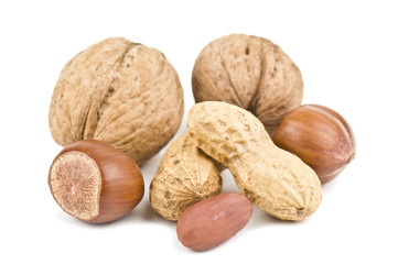 nuts on white