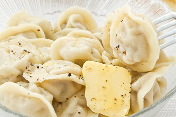 meat dumplings on a plate